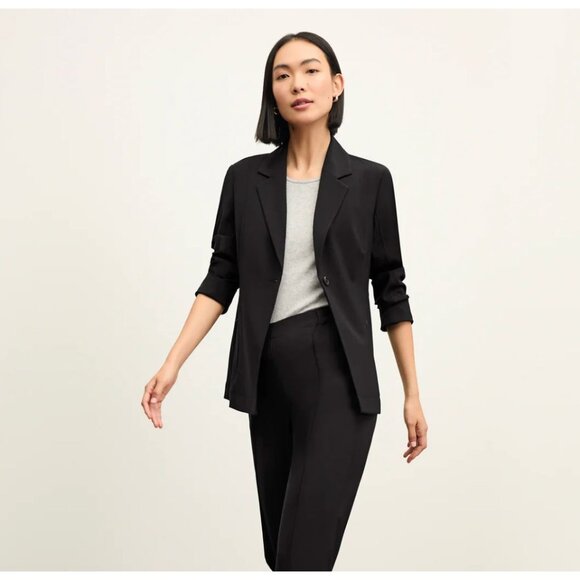 M.M. LAFLEUR Moreland Travel Blazer OrigamiTech Size 14 - Picture 2 of 9